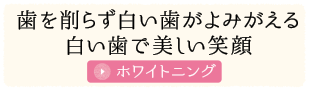 歯を削らず白い歯がよみがえる 白い歯で美しい笑顔 ホワイトニング